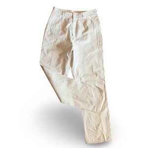 Vintage Anne Klein Mid1970s Cream Leather Pants ILGWU Made in the USA